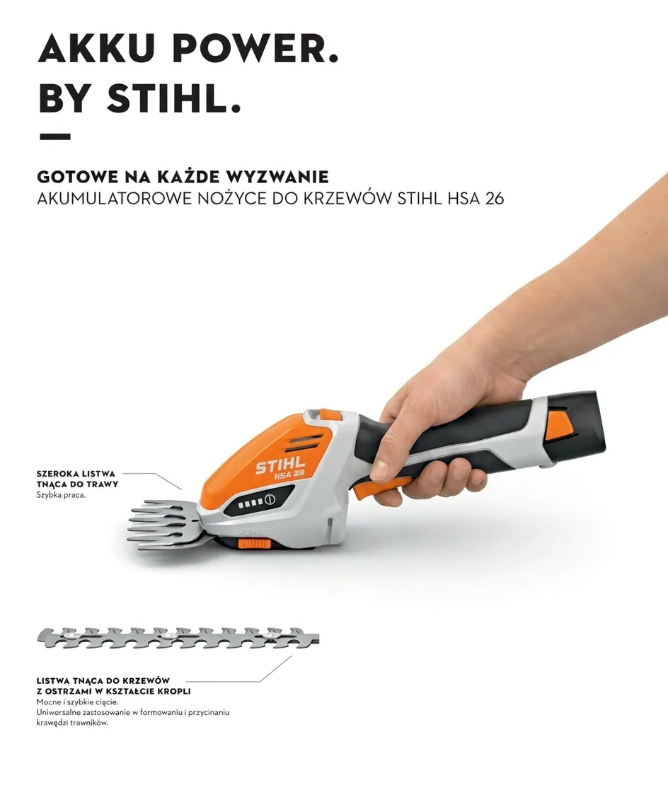 Wymiana noży w STIHL HSA 26 bez narzędzi